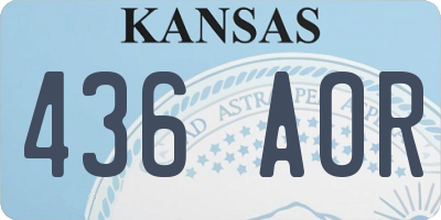 KS license plate 436AOR