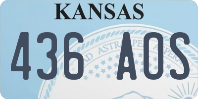 KS license plate 436AOS