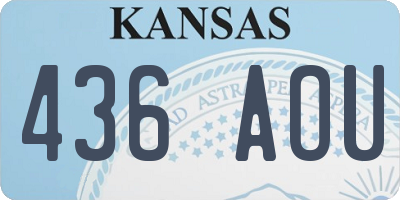 KS license plate 436AOU