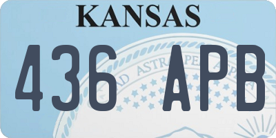 KS license plate 436APB