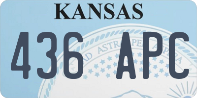 KS license plate 436APC