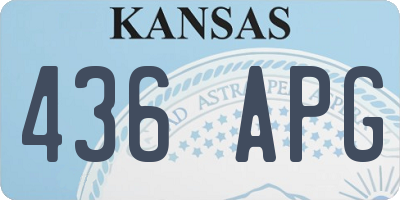KS license plate 436APG