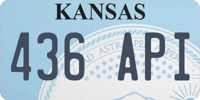 KS license plate 436API