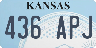 KS license plate 436APJ