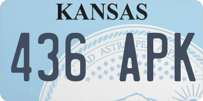 KS license plate 436APK