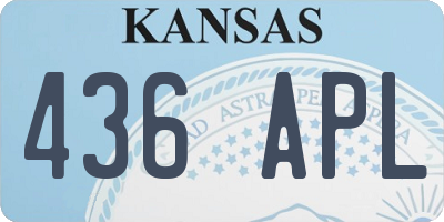 KS license plate 436APL