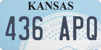 KS license plate 436APQ
