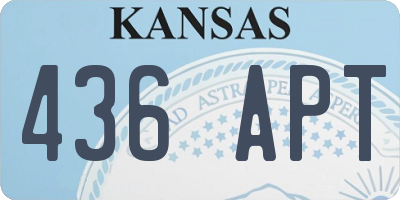 KS license plate 436APT