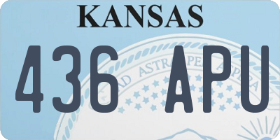 KS license plate 436APU