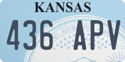 KS license plate 436APV
