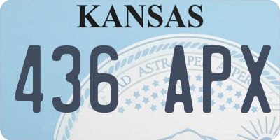 KS license plate 436APX