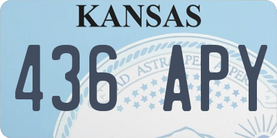 KS license plate 436APY