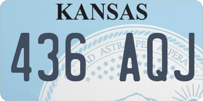KS license plate 436AQJ