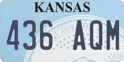 KS license plate 436AQM