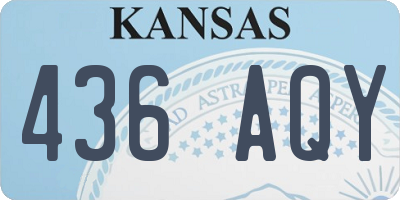 KS license plate 436AQY