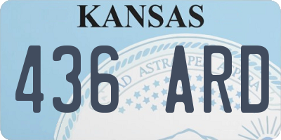 KS license plate 436ARD