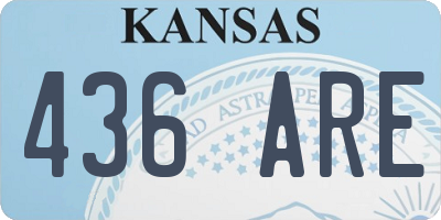 KS license plate 436ARE