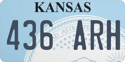 KS license plate 436ARH