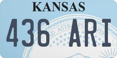 KS license plate 436ARI