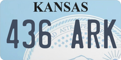 KS license plate 436ARK