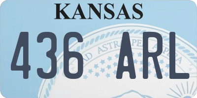 KS license plate 436ARL