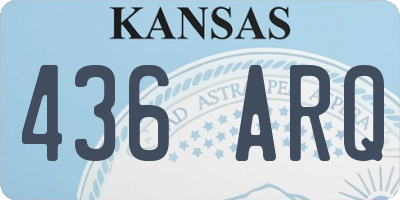 KS license plate 436ARQ