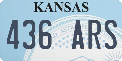 KS license plate 436ARS