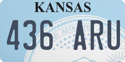 KS license plate 436ARU