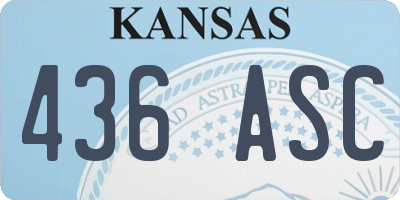 KS license plate 436ASC