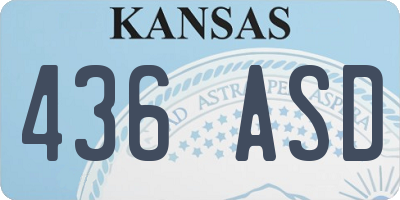 KS license plate 436ASD