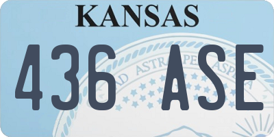 KS license plate 436ASE