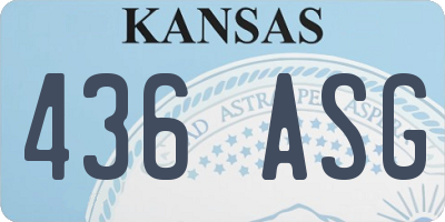 KS license plate 436ASG