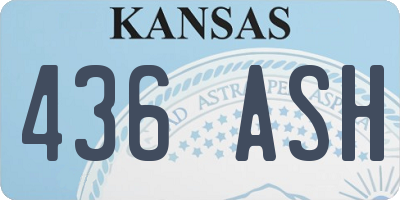 KS license plate 436ASH