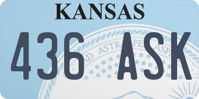 KS license plate 436ASK