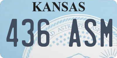 KS license plate 436ASM