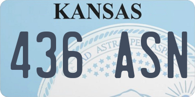 KS license plate 436ASN