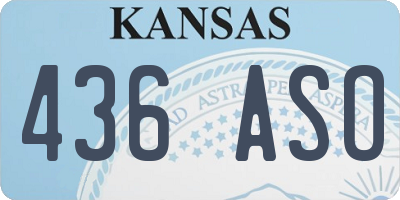 KS license plate 436ASO