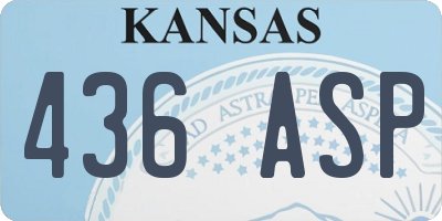 KS license plate 436ASP