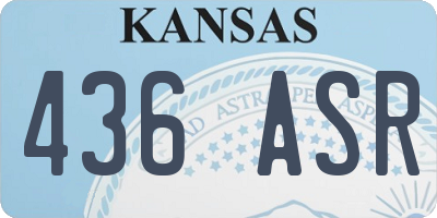 KS license plate 436ASR