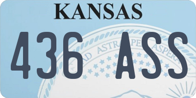 KS license plate 436ASS