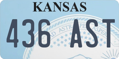 KS license plate 436AST