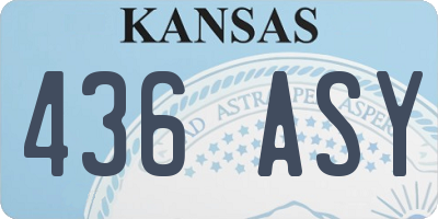 KS license plate 436ASY