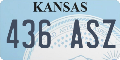 KS license plate 436ASZ