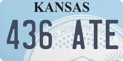 KS license plate 436ATE
