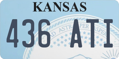 KS license plate 436ATI