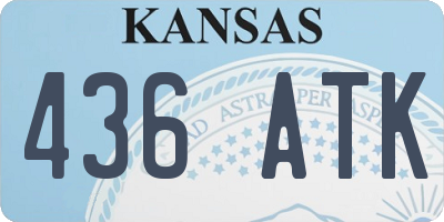 KS license plate 436ATK