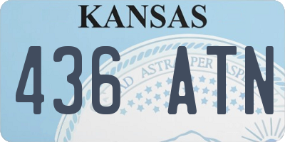 KS license plate 436ATN