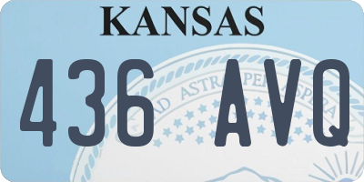 KS license plate 436AVQ