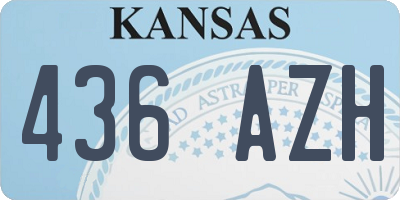 KS license plate 436AZH