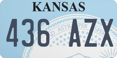 KS license plate 436AZX
